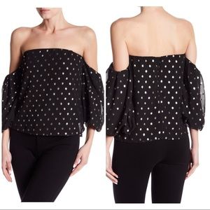 Romeo + Juliet off the shoulder flare sleeve top